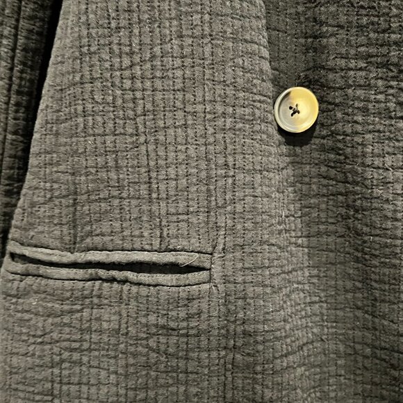 Free People Rowan Cotton Double Breasted Blazer, Black S - Picture 7 of 11